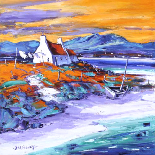 Jean Feeney_Evening on the Shore, Loch Ewe_17x17