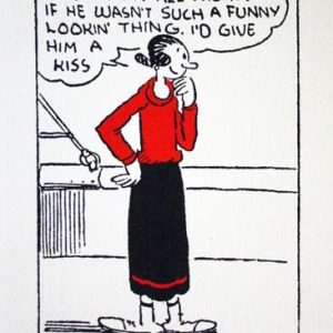 John Patrick Reynolds_Comic Art_Olive Oyl considers kissing Popeye