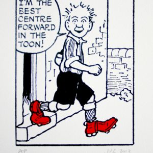 John Patrick Reynolds_Comic Art_Oor Wullie in his football boots