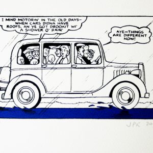John Patrick Reynolds_Comic Art_The Broons go on a car ride