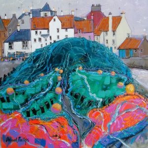 Deborah Phillips_After the Catch, Pittenweem_Hand Embellished Signed Limited Edition_15x15
