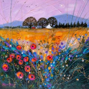 Deborah Phillips_Late Harvest Poppies_Hand Embellished Signed Limited Edition_15x15
