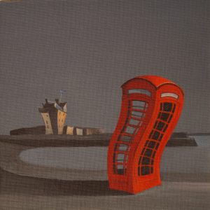 Gail Stirling Robertson_Broughty Ferry Castle and Phone Box_SLE_6x6