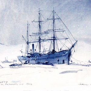 Peter Knox_RSS Discovery, Trapped in Antarctic Ice_6x8