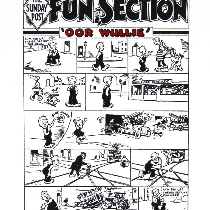Oor Wullie First Strip 1936 Framed EAS Art Gallery Dundee oor-wullie-first-strip-1936-framed-eas-art-gallery-dundee