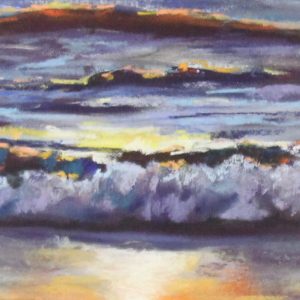 Gina Wright_SIgned Limited Edition Print_Waves At Sunset_image 16x7.5