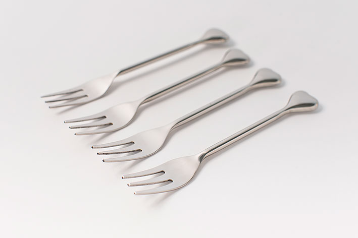 Just Slate Heart Pastry Forks Set of 4 