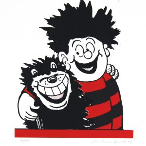 Dennis the Menace Hugs Gnasher_Framed_Medium_19x15