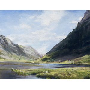 HAL7_image size 143x498mm_Summer Reflections, Pass of Glencoe_Available as an edition of only 95 copies, each signed by the artist