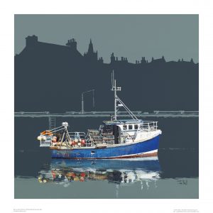 BEL 16_ Blue Boat Pittenweem_Available as a delux collectors edition of only 50 copies, signed by the artist_406x406mm