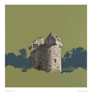 BEL 17_ Claypotts Castle_Available as a delux collectors edition of only 50 copies, signed by the artist_406x406mm