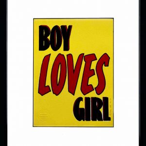 Boy loves Girl framed