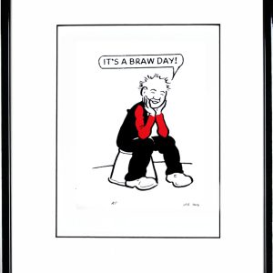 Oor Wullie, It's A Braw Day, Small Print, Framed