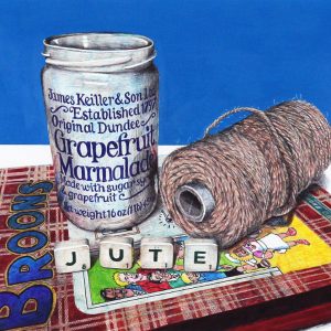 Jute, Jam and Journalism - Brilliant Blue, 11 x 14, 20 x 23, £750, Unframed