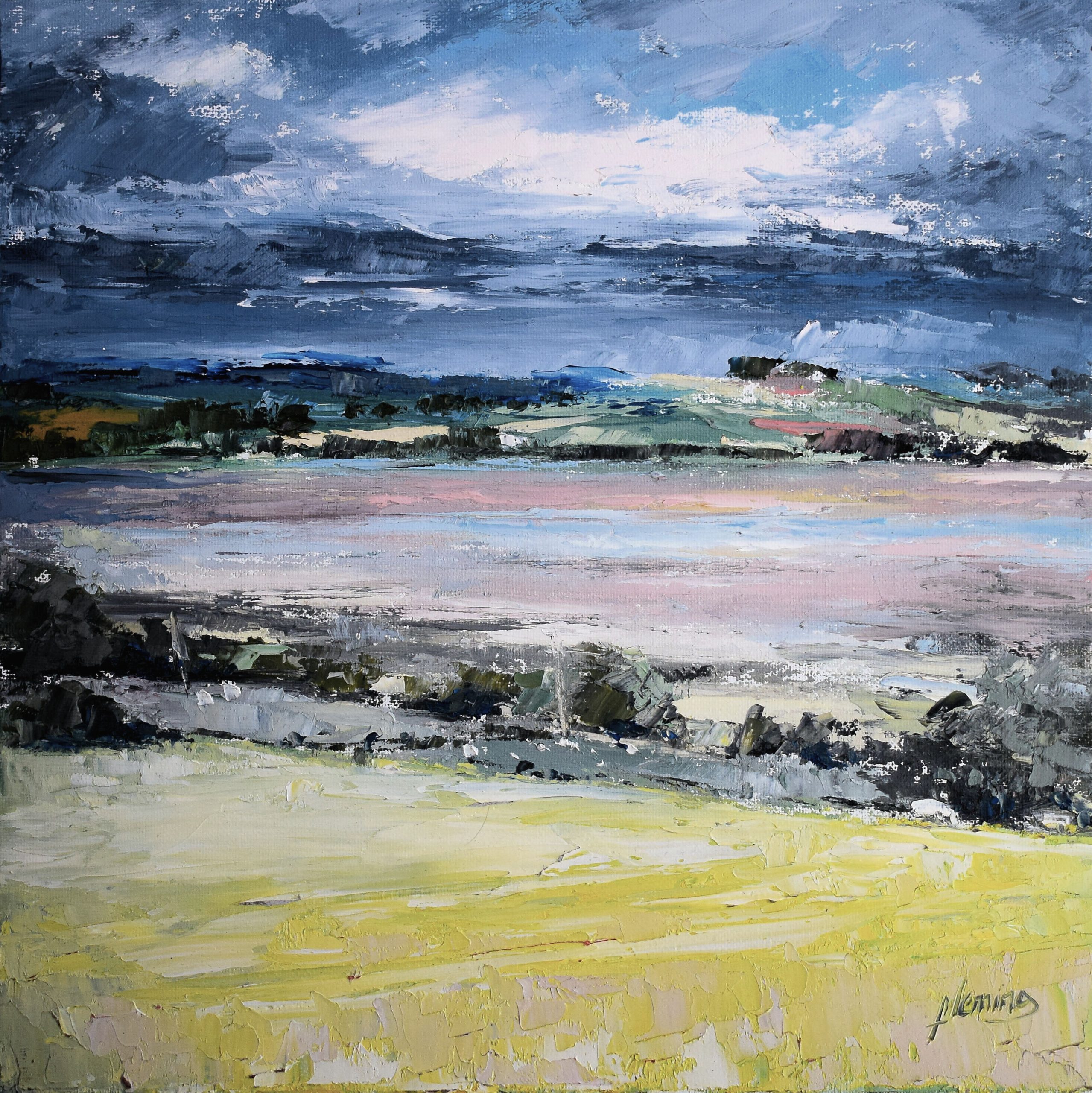 7.Late Summer, Sidlaw Hills & Firth of Tay from North Fife - ver. 2