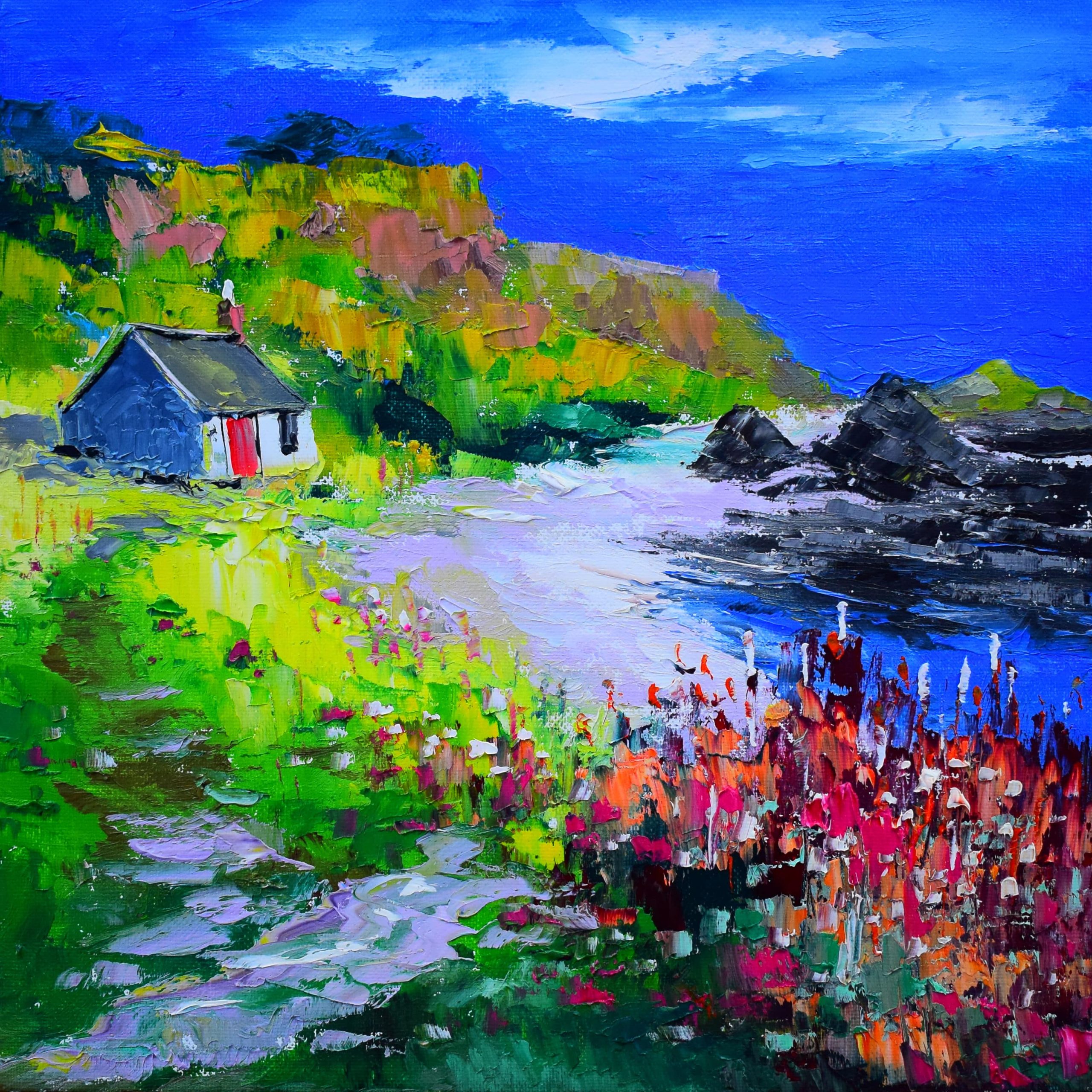 11.Salmon Bothy with Wildflowers, Catterline, Aberdeenshire-min