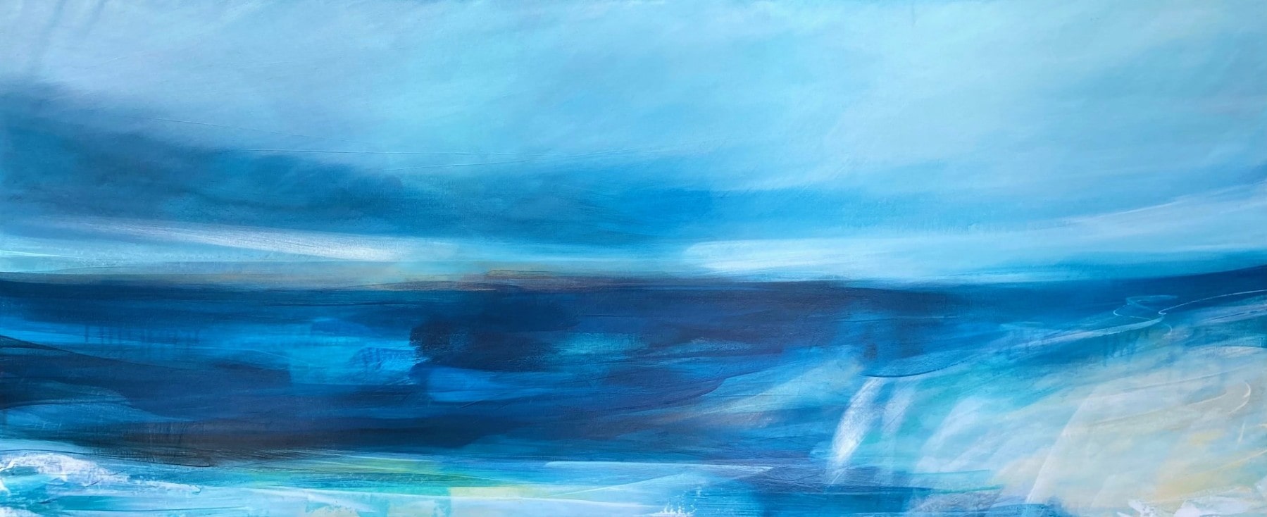 thumbnail_5. Last Whisper of Winter 120cm x 50cm (124cm x 54cm framed) Acrylic on canvas £1,595 VICTORIA WYLIE -min