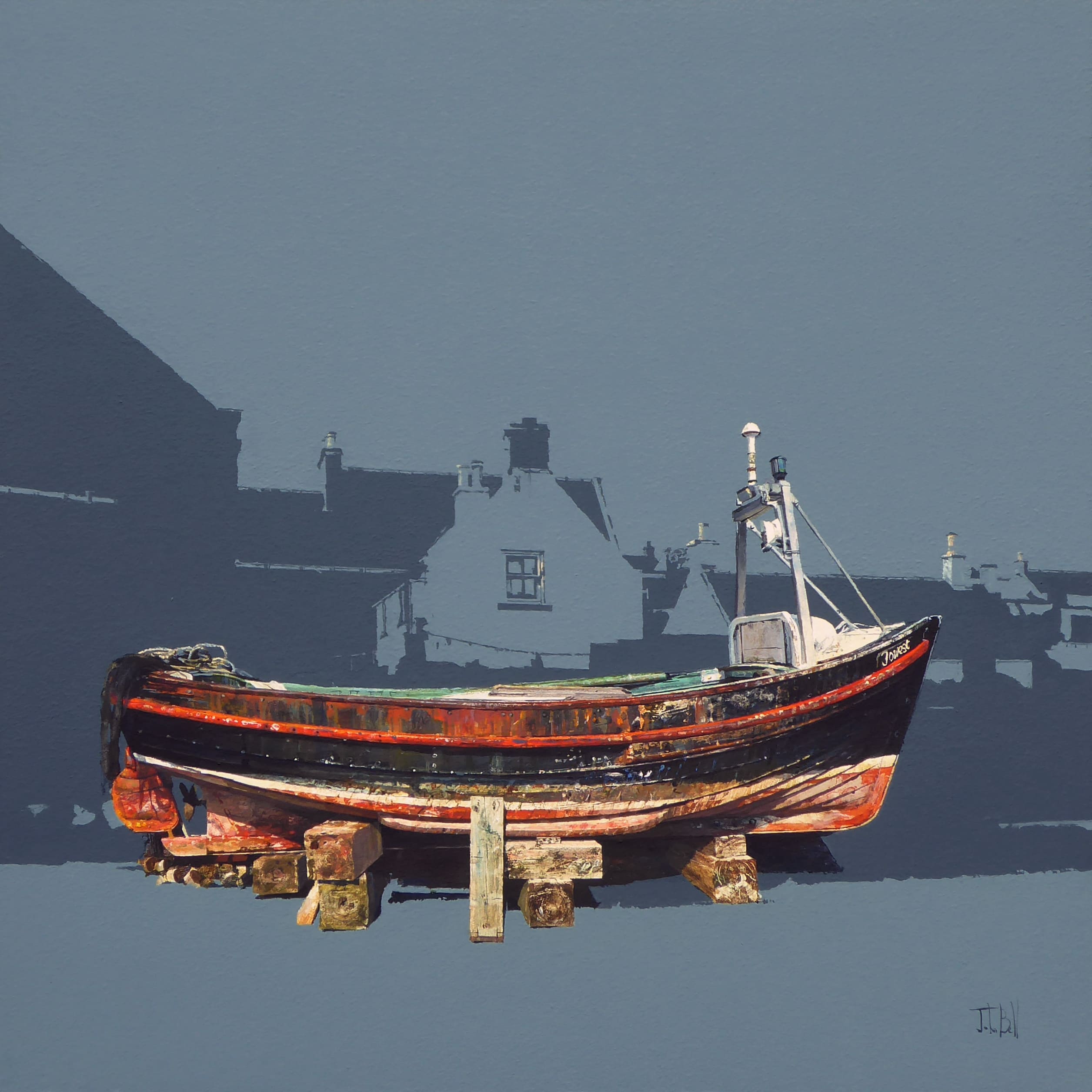 Out for the Winter, Johnshaven (size 24 x 24 inches)