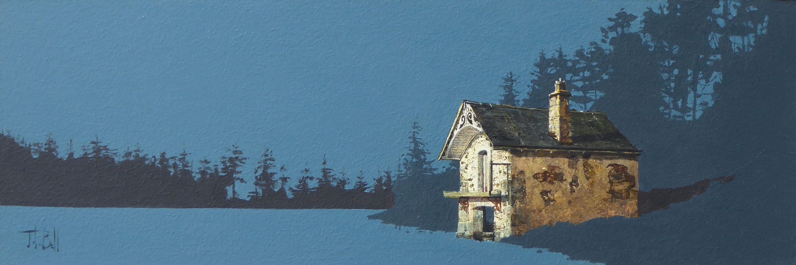 Old Boat Shed, Drumore Loch (size 18 x 6 inches)