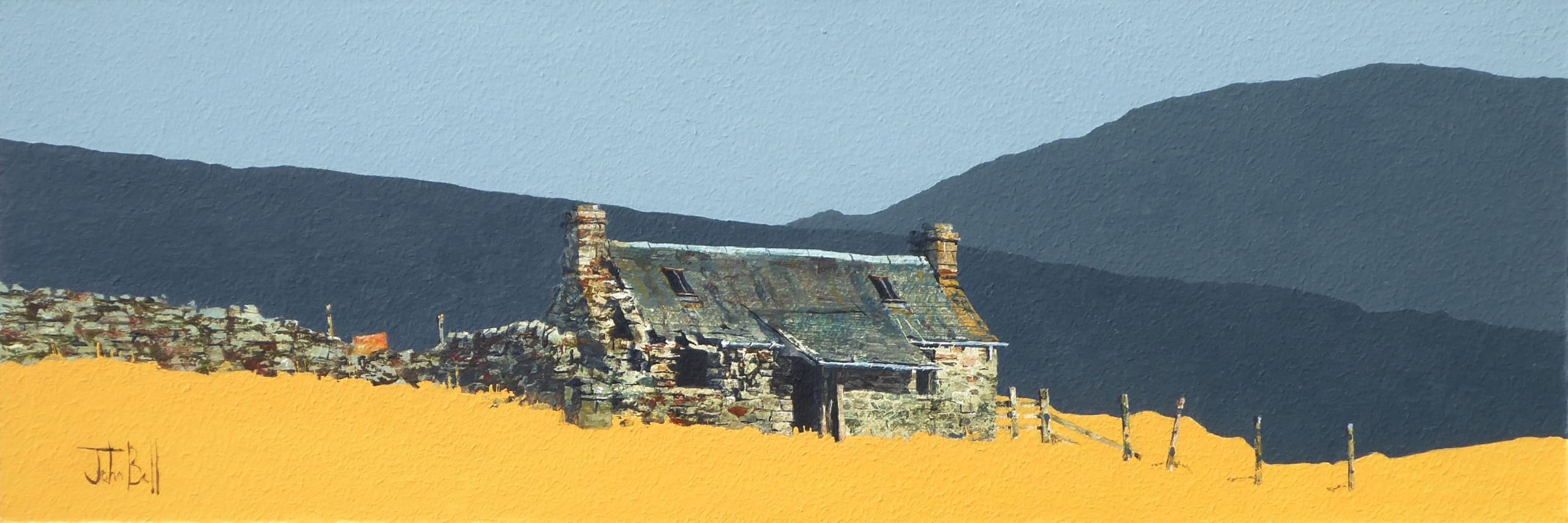 Summer, Beinn a'Ghlo and Glen Fender (size 18 x 6 inches)