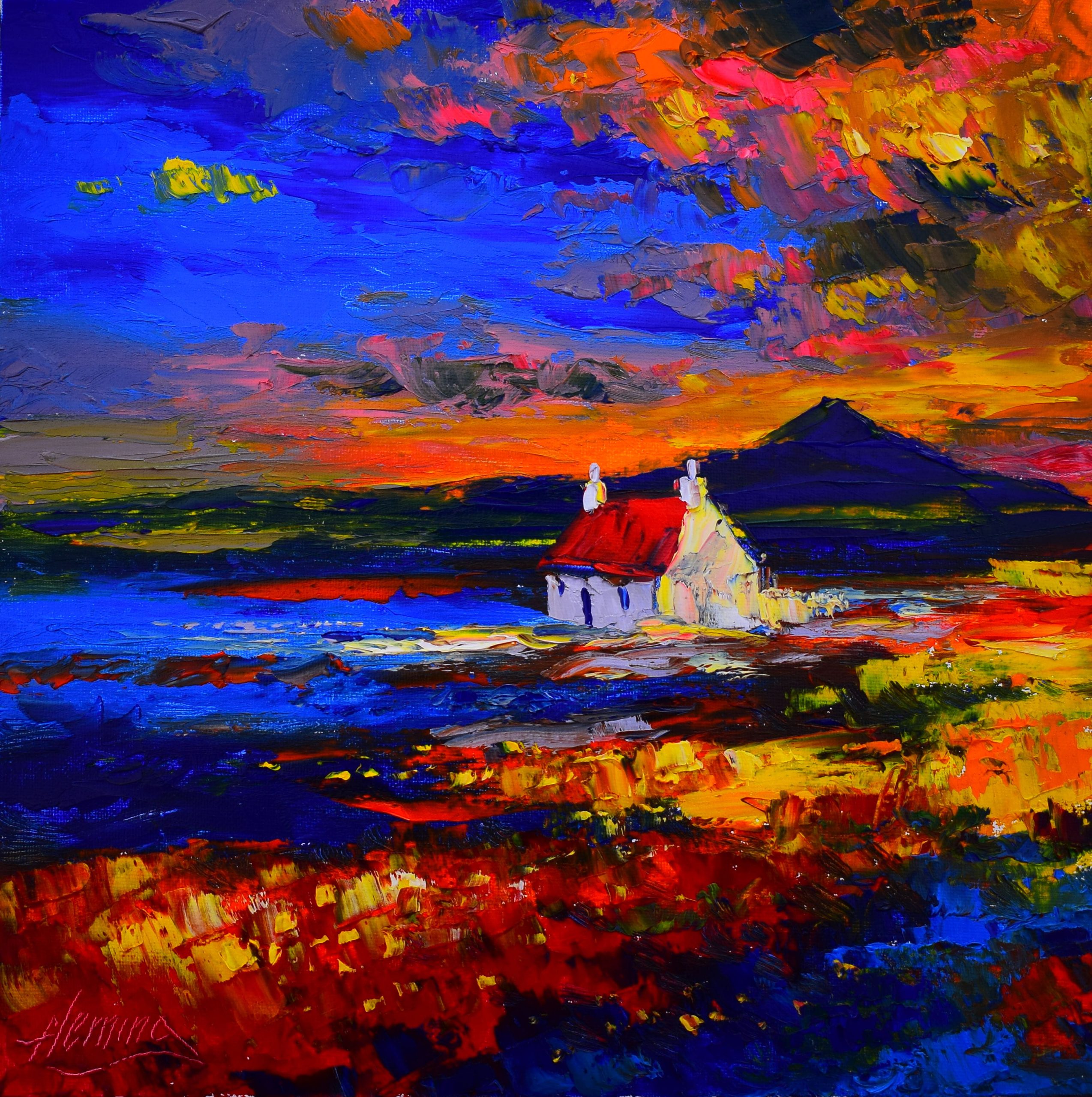 2.Cottage at Sunset North Uist (1)