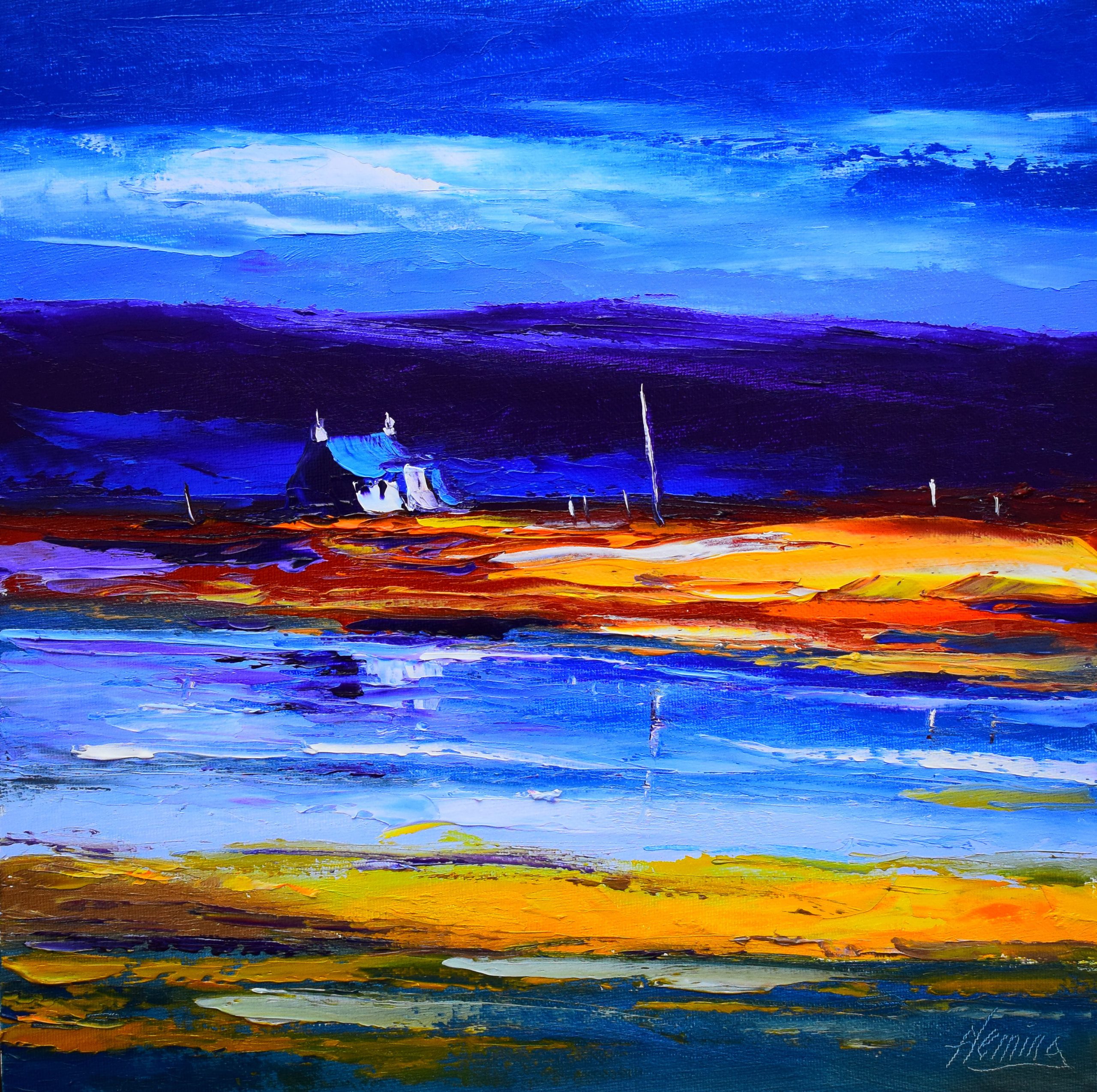 4.Sunset, Cottage at Loch Gruinart, Islay (1)
