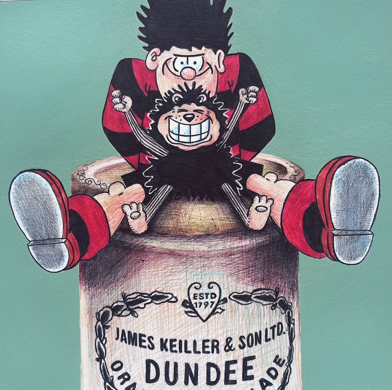 Dennis and Gnasher love marmalade 1988